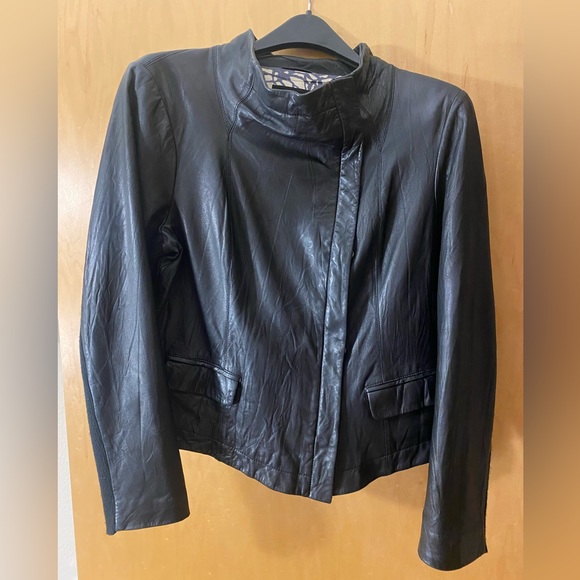 Steve Madden 100% Leather Black Jacket size XL - Picture 3 of 6